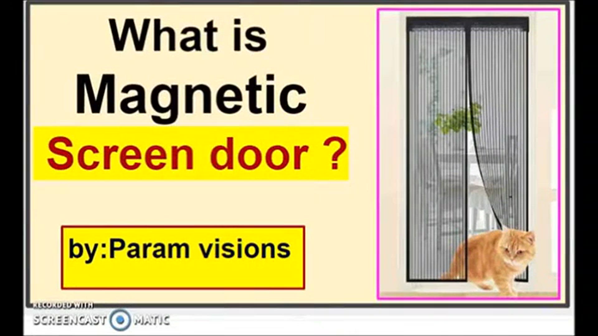 'Video thumbnail for What is magnetic screen door?/Magic mesh and its installation./Magnetic screen door installation.'