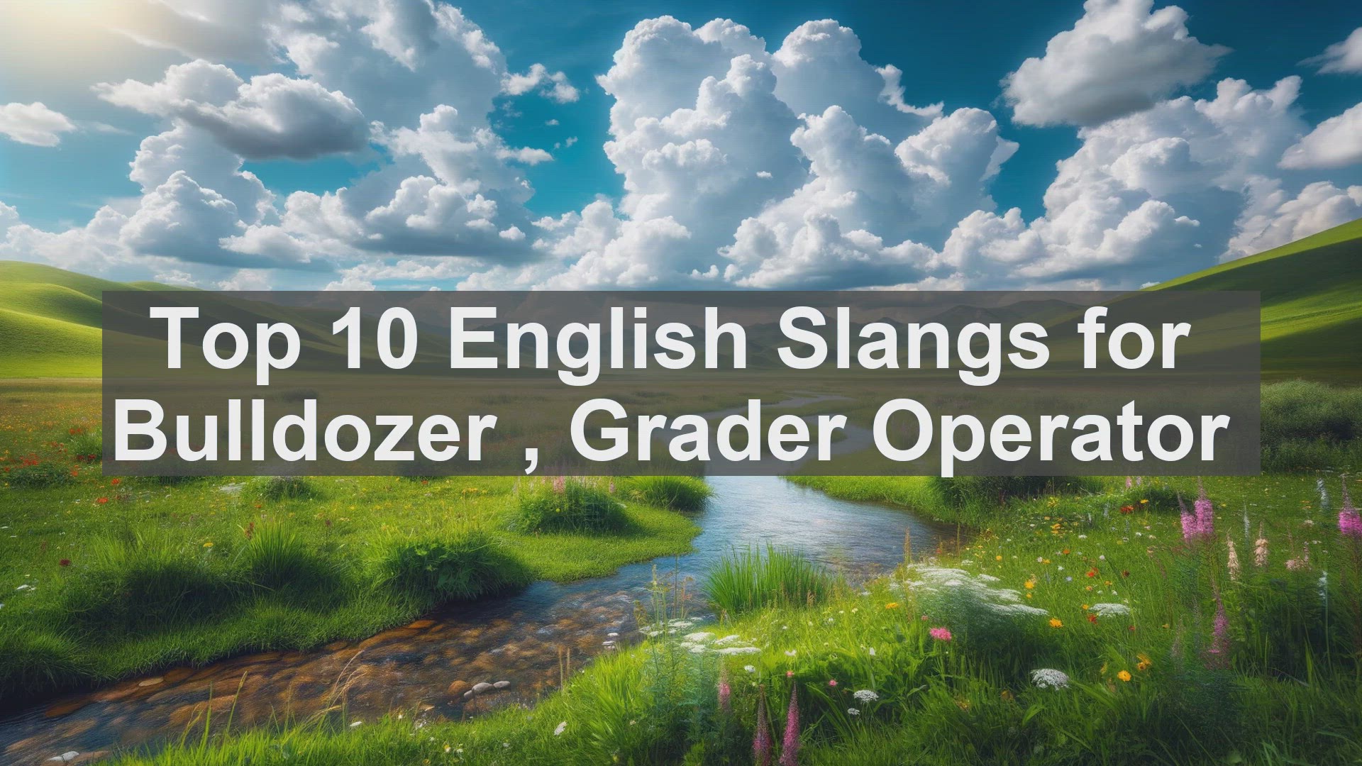 'Video thumbnail for Top 10 English Slangs for Bulldozer  Grader Operator'