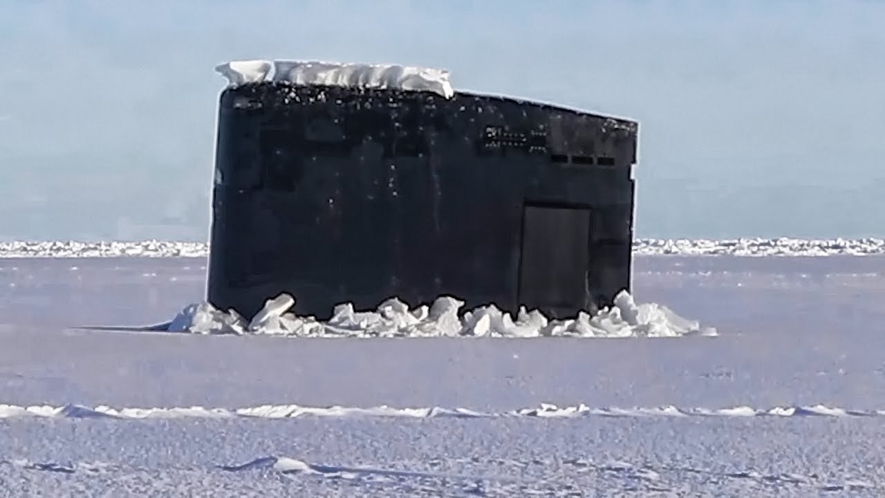 Video thumbnail for U.S. Submarines In Arctic Ice • ICEX 2022