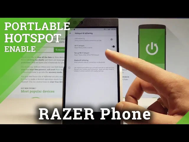 Video thumbnail for How to Create Portable Hotspot on RAZER Phone - Share Network from RAZER