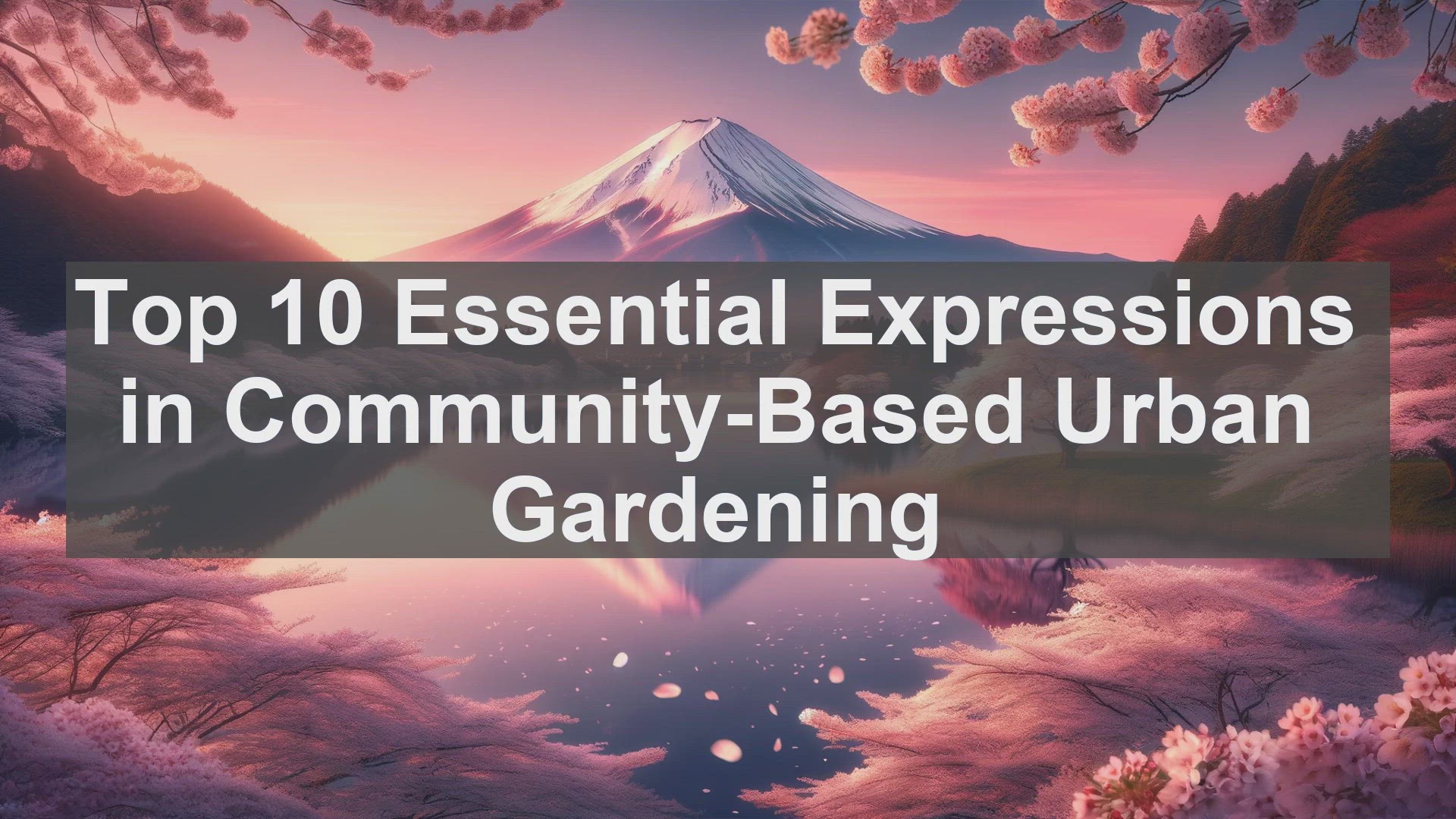 'Video thumbnail for Top 10 Essential Expressions in CommunityBased Urban Gardening'