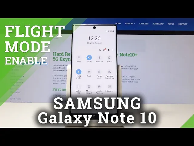 Video thumbnail for How to Activate Flight Mode in SAMSUNG Galaxy Note10 - Airplane Mode