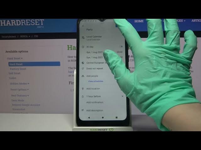 Video thumbnail for How to Add Event to Calendar in NOKIA C20 – Use Calendar