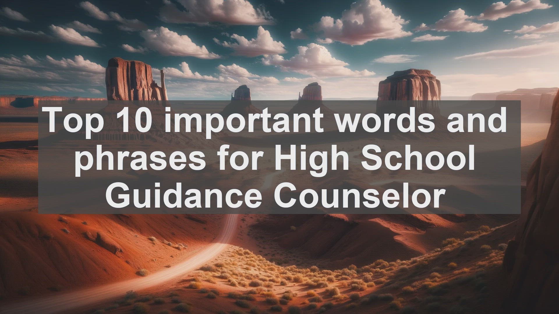 'Video thumbnail for Top 10 important words and phrases for High School Guidance Counselor'