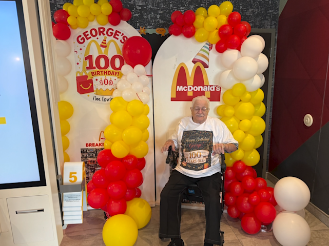 Video thumbnail for 100-year-old World War II veteran surprised with birthday celebration at Putnam County McDonald's