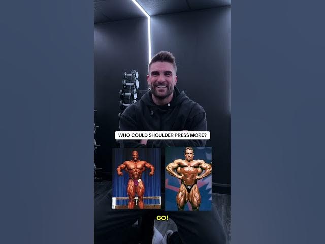 Video thumbnail for Who can shoulder press more? | Winner stays on! @ryanjterry #myprotein #bodybuilding #trend