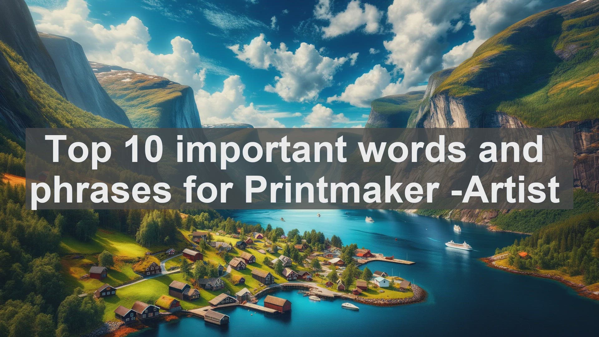 'Video thumbnail for Top 10 important words and phrases for Printmaker Artist'