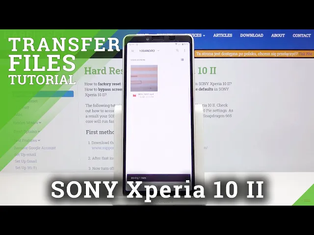 Video thumbnail for How to Transfer Files in SONY Xperia 10 II – Move Files