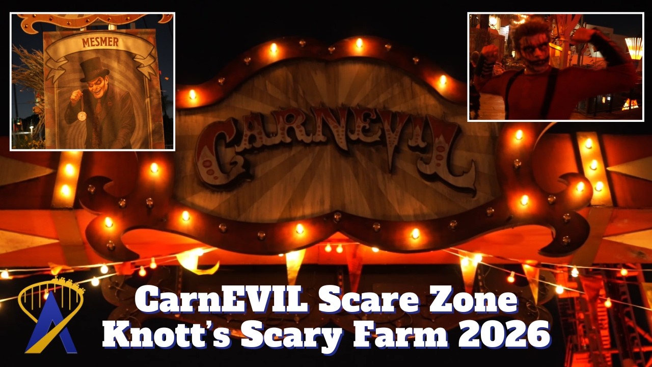 Video thumbnail for CarnEVIL - Updated Scare Zone - Knott's Scary Farm 2026