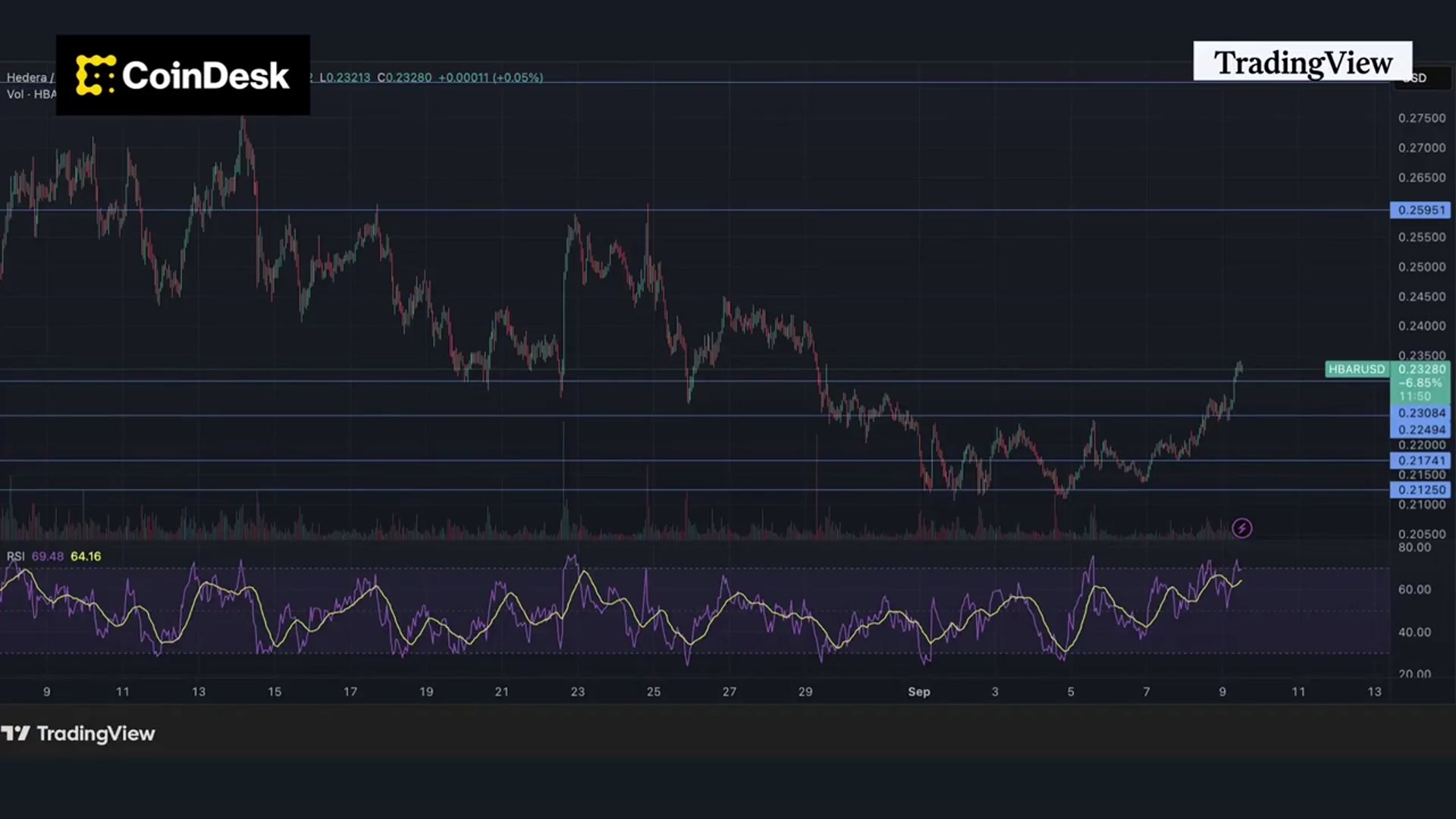 'Video thumbnail for Hedera's Native Token Rallies Past Key Resistance Level'