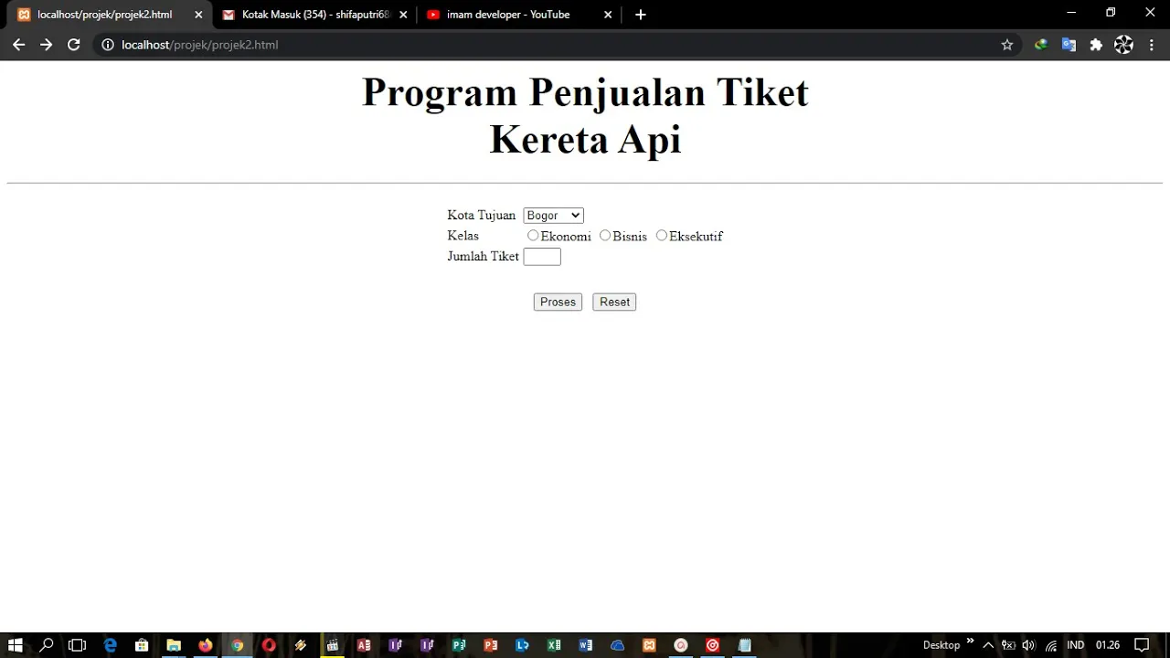 'Video thumbnail for Cara Membuat Program Pemesanan Tiket Online'