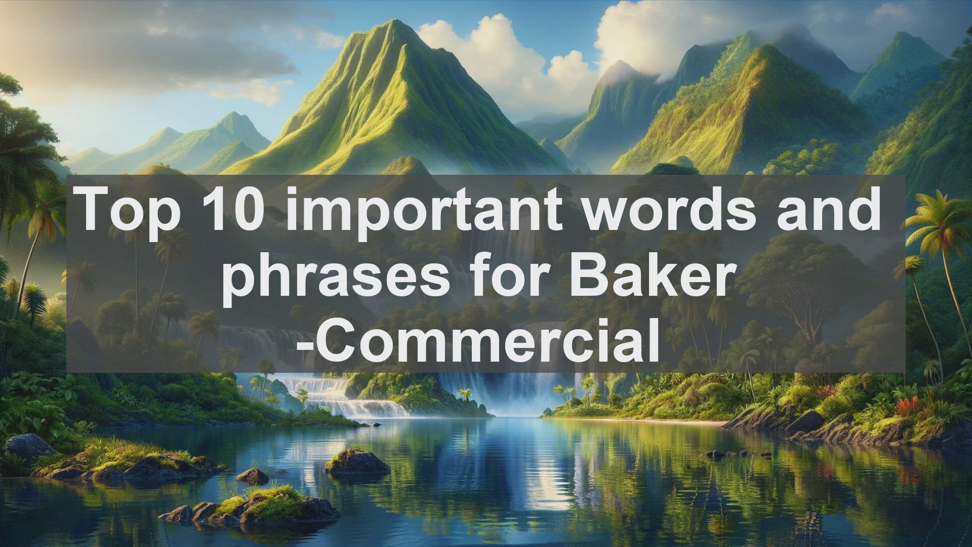'Video thumbnail for Top 10 important words and phrases for Baker Commercial'
