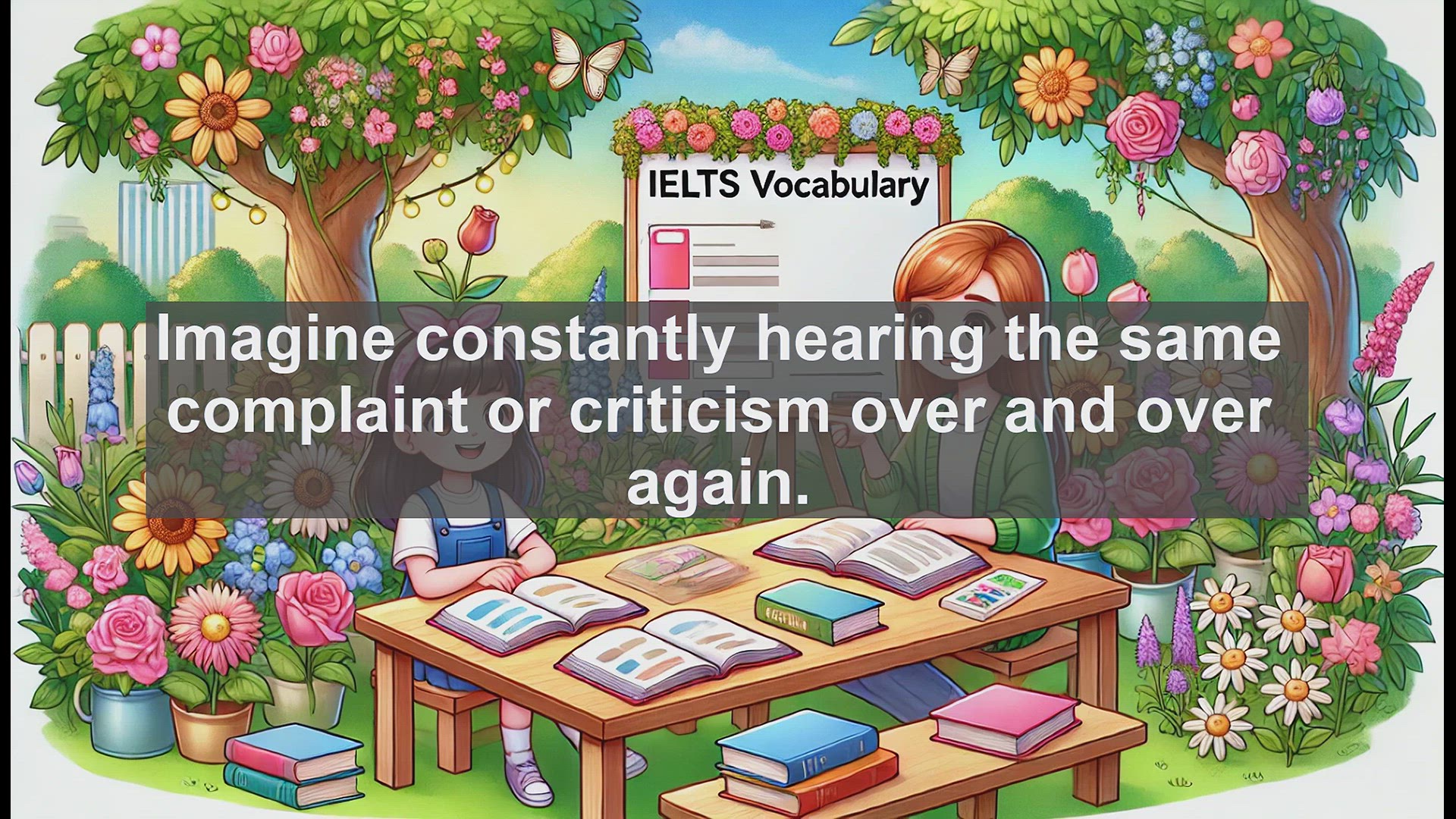 'Video thumbnail for 2000 Must Know IELTS 9.0 Vocabulary - Understanding 'Harping': A Key Word for IELTS Success'