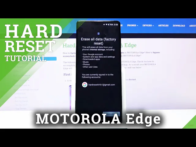 Video thumbnail for Hard Reset on MOTOROLA Edge – Delete Data