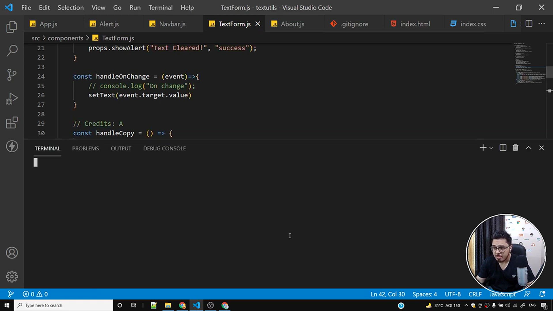 'Video thumbnail for Exercise 2_ Adding Custom Color Theme to TextUtils _ Complete React Course in Hindi #14'