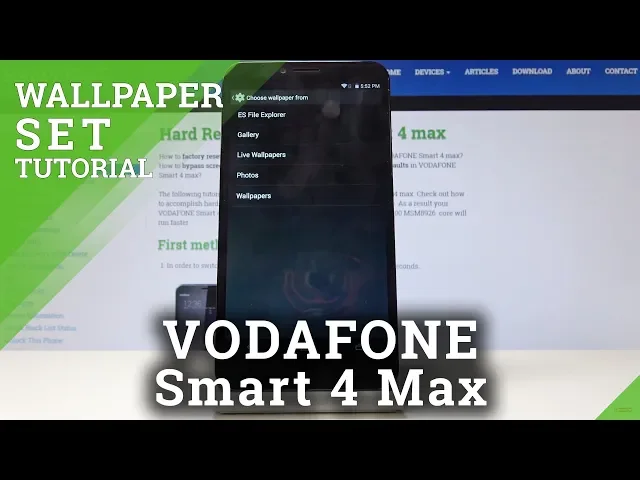 Video thumbnail for How to Set Up Wallpaper in VODAFONE Smart 4 max - Update Lock & Home Screen