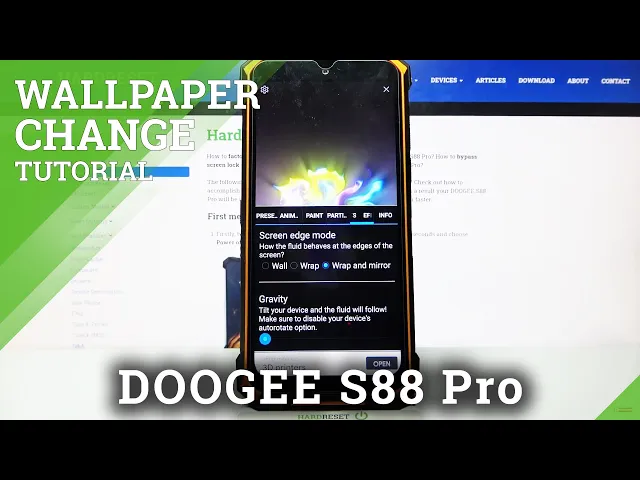 Video thumbnail for Apply Live Magic Fluids Wallpaper – DOOGEE S88 Pro and Screen Style