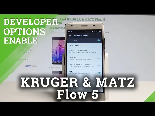 Video thumbnail for How to Enable Developer Options in KRUGER & MATZ Flow 5 - USB Debugging / OEM Unlock |HardReset.Info