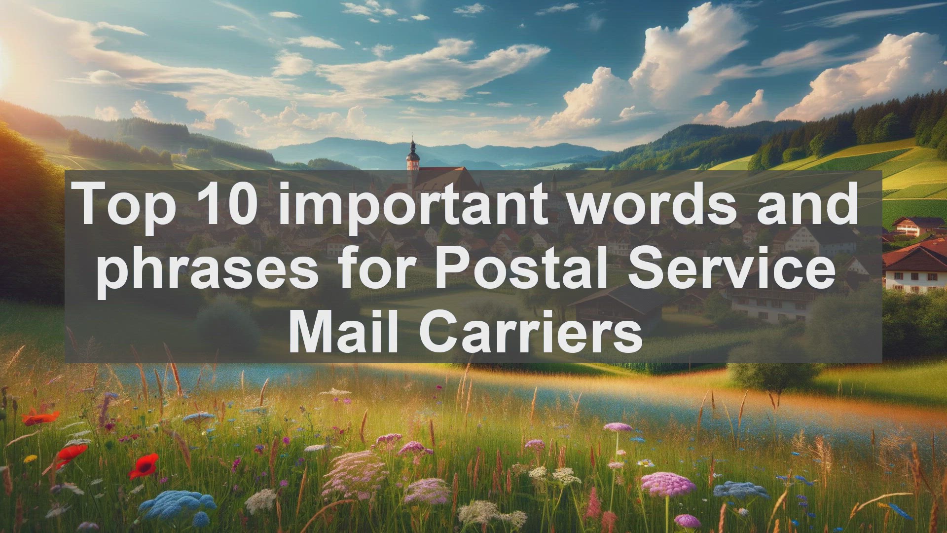 'Video thumbnail for Top 10 important words and phrases for Postal Service Mail Carriers'