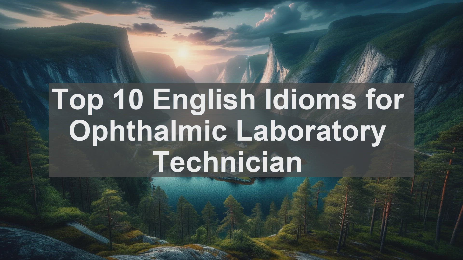 'Video thumbnail for Top 10 English Idioms for Ophthalmic Laboratory Technician'