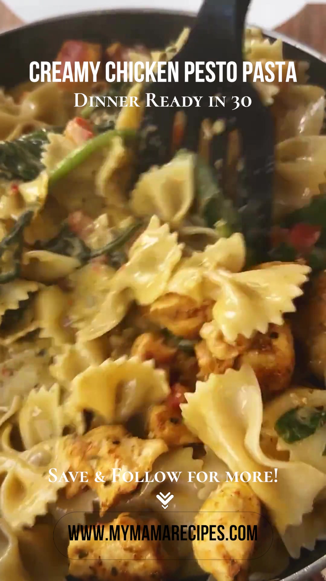 Video thumbnail for Creamy Chicken Pesto Pasta – Easy 30-Minute Dinner
