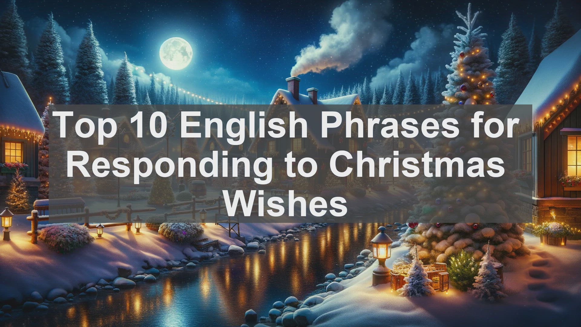 'Video thumbnail for Top 10 English Phrases for Responding to Christmas Wishes'