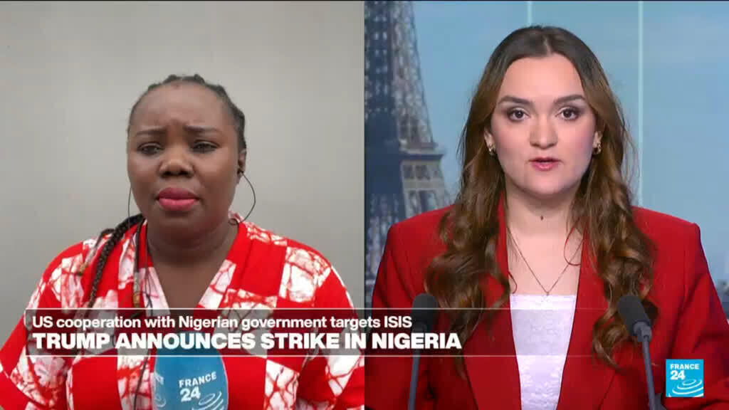 Video thumbnail for Trump announces strikes in Nigeria against ISIS targets