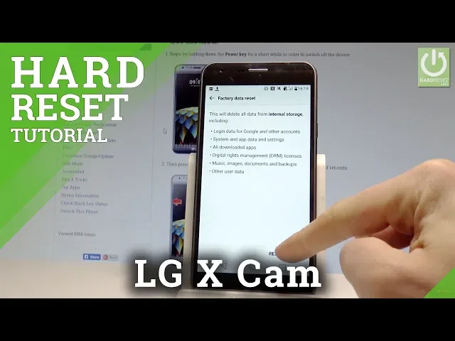 Video thumbnail for LG X Cam HARD RESET / Wipe All Data / Factory Reset
