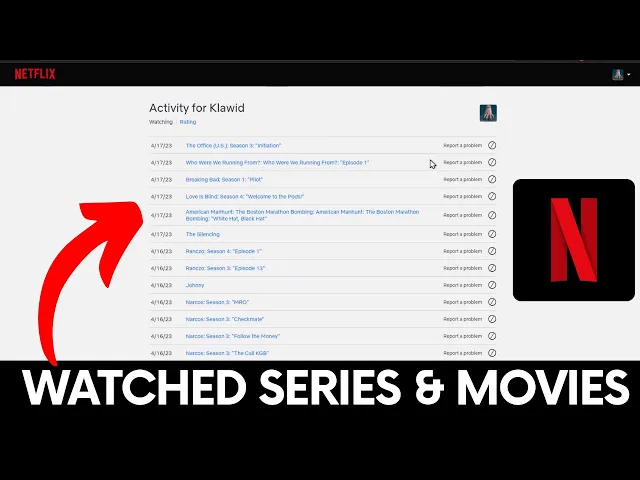 Video thumbnail for How to Check Viewing History on Netflix - Watch History #netflix