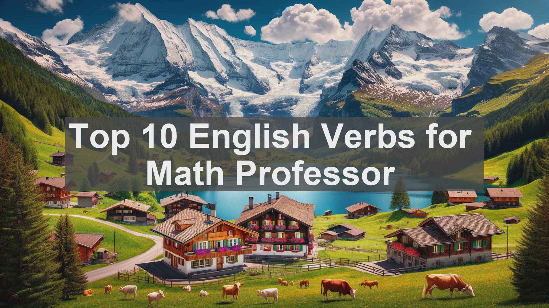 'Video thumbnail for Top 10 English Verbs for Math Professor'