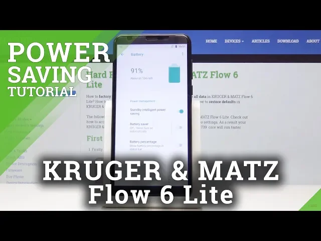 Video thumbnail for How to Save Power on KRUGER & MATZ Flow 6 Lite - Battery Saving Mode