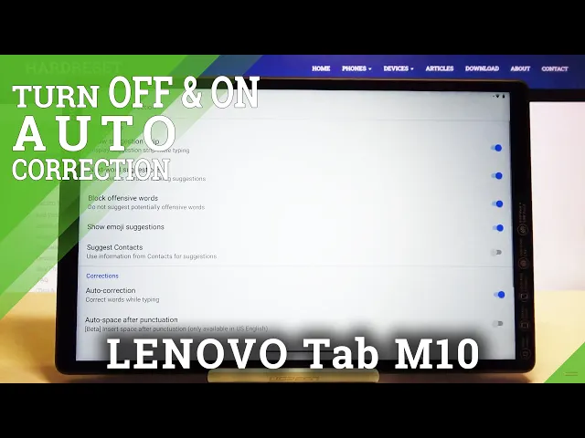 Video thumbnail for How to Manage Dictionary Feature in Lenovo Tab M10 – Enable / Disable Auto Correction