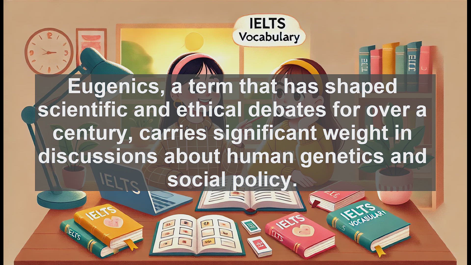 'Video thumbnail for 5000 Must Know IELTS 8.0 Vocabulary - Eugenic: Exploring the Controversial Term in Genetics'