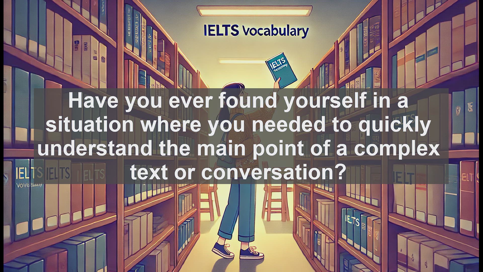 'Video thumbnail for 2000 Must Know IELTS 9.0 Vocabulary - Understanding 'Gist': Boost Your IELTS Vocabulary Score'