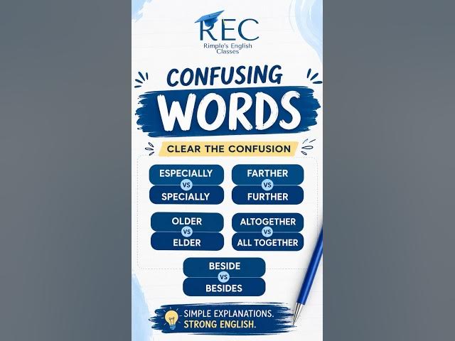 Video thumbnail for “Confusing Words? Not Anymore! Don’t worry , let’s clear these confusing words forever! #english