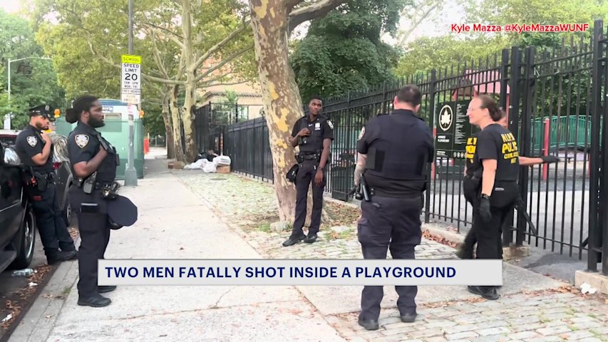 Video thumbnail for 2 men shot and killed at Brownsville playground
