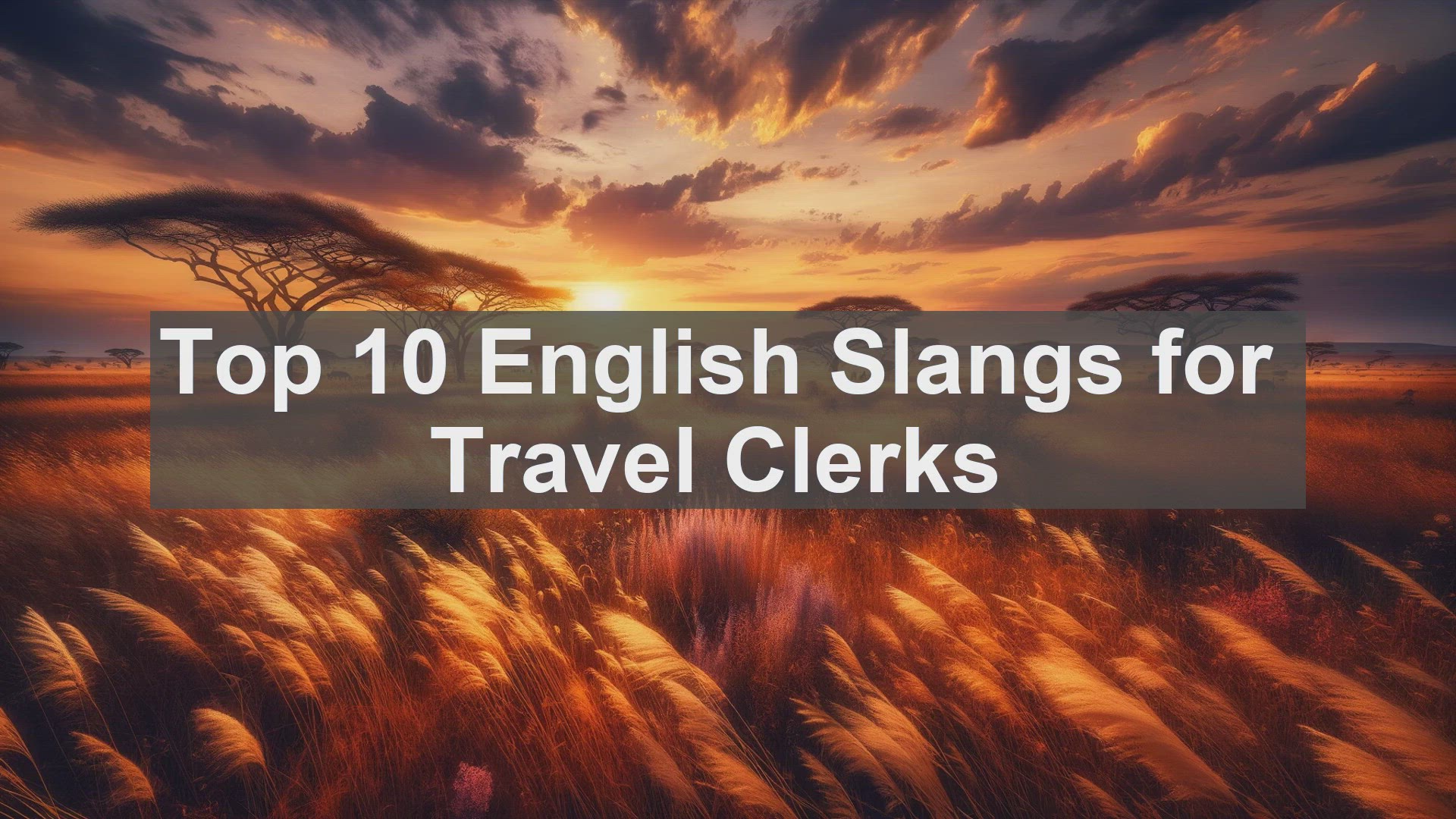 'Video thumbnail for Top 10 English Slangs for Travel Clerks'