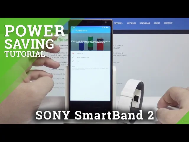 Video thumbnail for Sony SmartBand2   Power Saving Mode StaminaMode