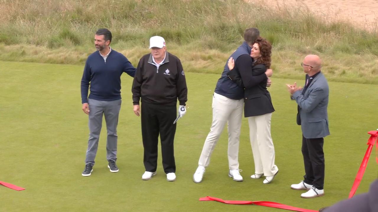 'Video thumbnail for WATCH: Donald Trump opens new golf course in Aberdeenshire'