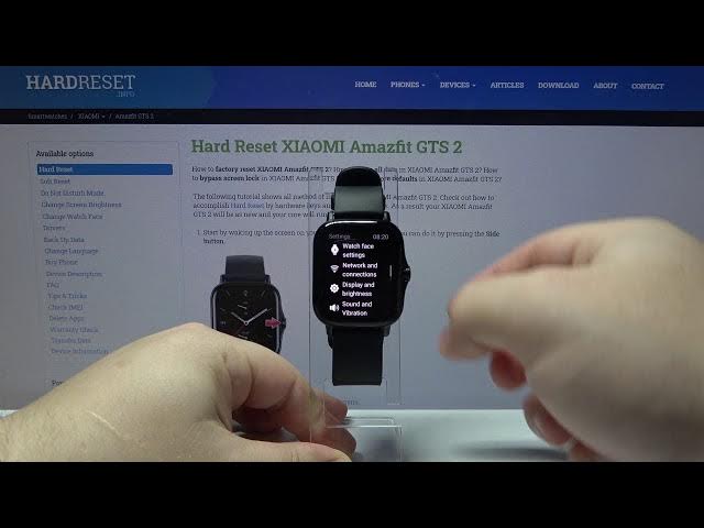 Video thumbnail for Hard Reset XIAOMI Amazfit GTS 2 – Wipe Data / Restore Defaults