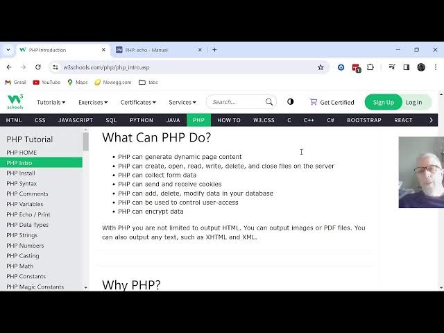 Video thumbnail for 3/1/24 Getting started with PHP Live Stream