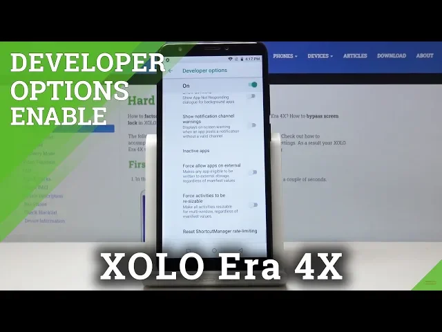 Video thumbnail for How to Enter Developer Options in XOLO Era 4X – Open Advanced Settings