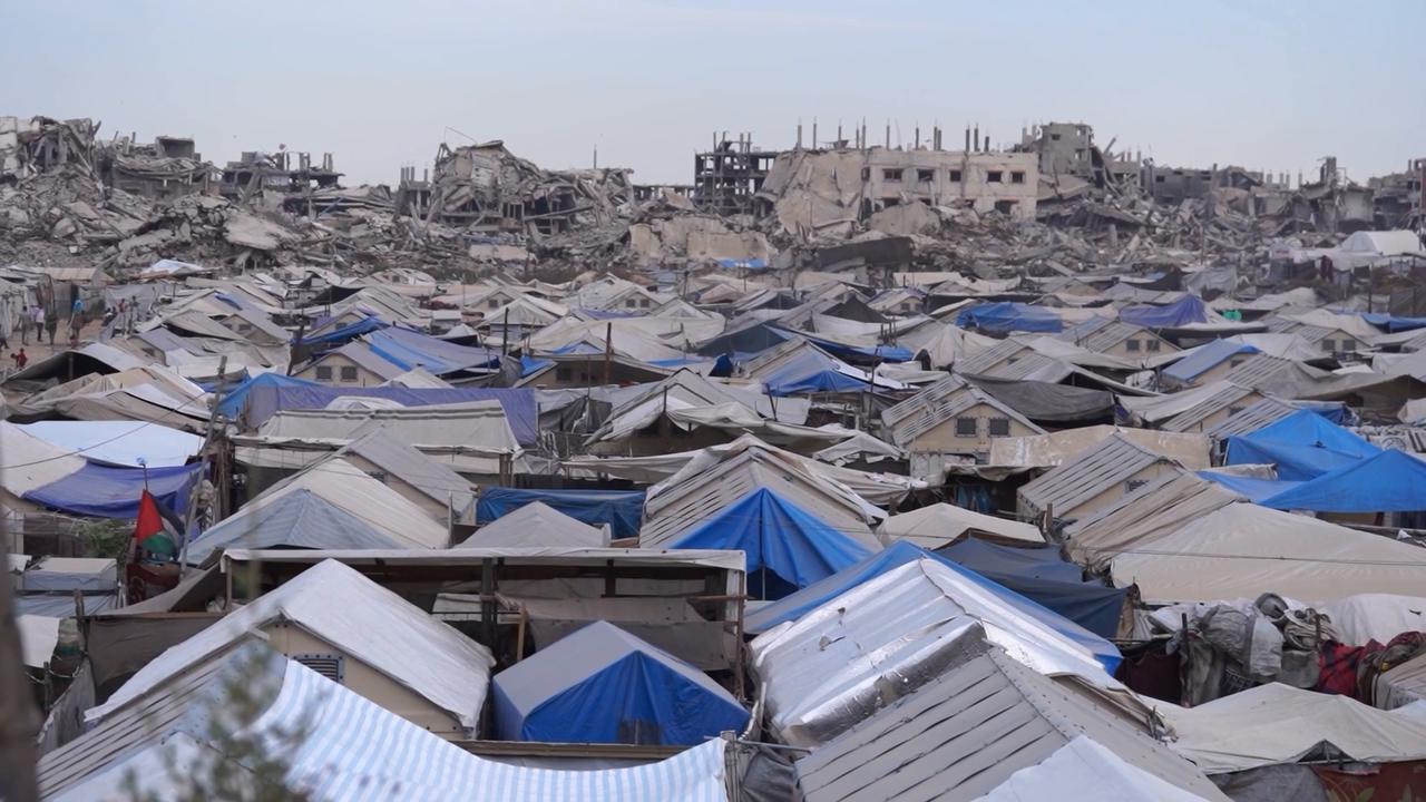 Video thumbnail for Israel plans to widen Gaza’s ‘yellow line,’ shrinking available living space for Palestinians.