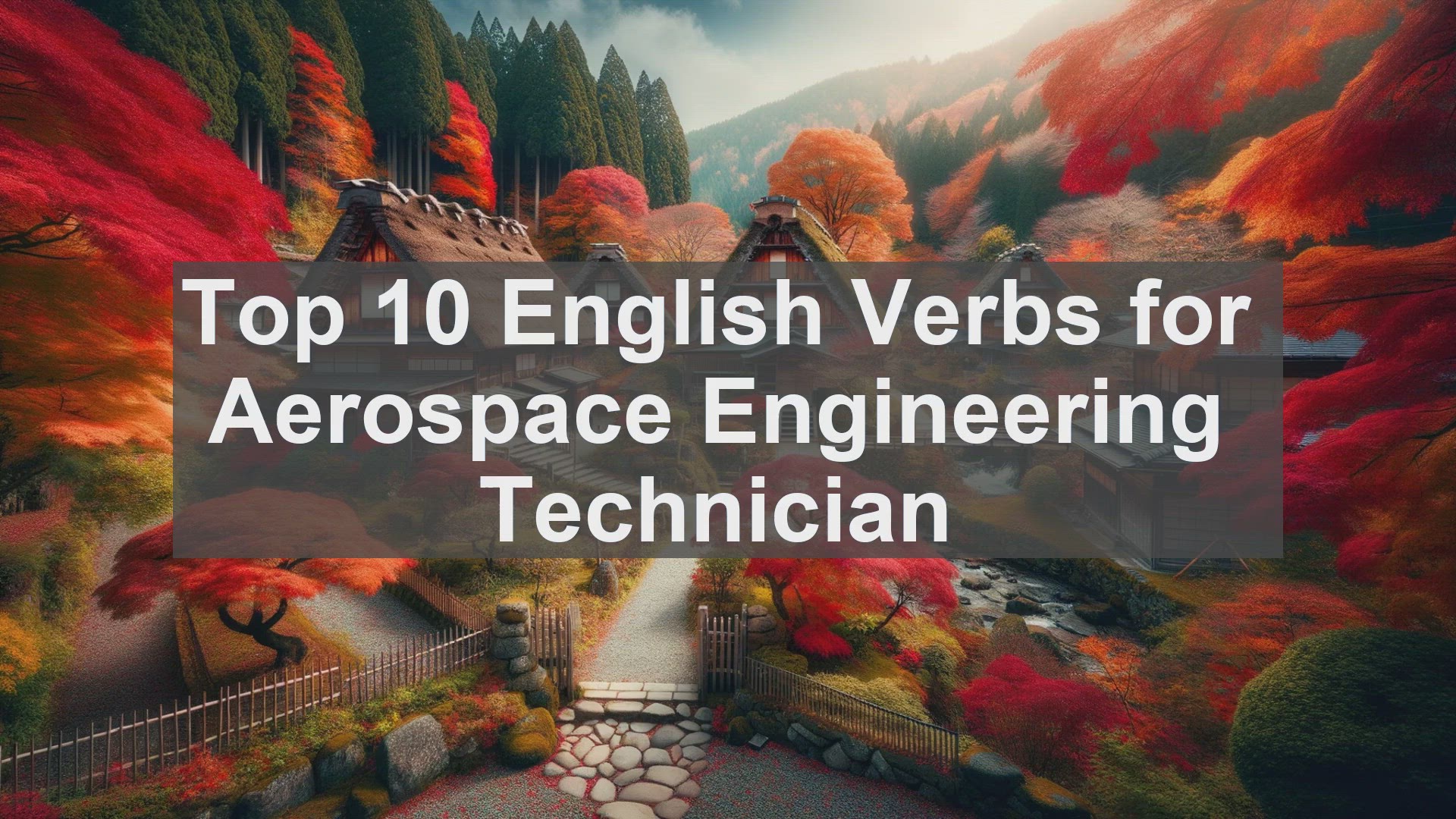 'Video thumbnail for Top 10 English Verbs for Aerospace Engineering Technician'