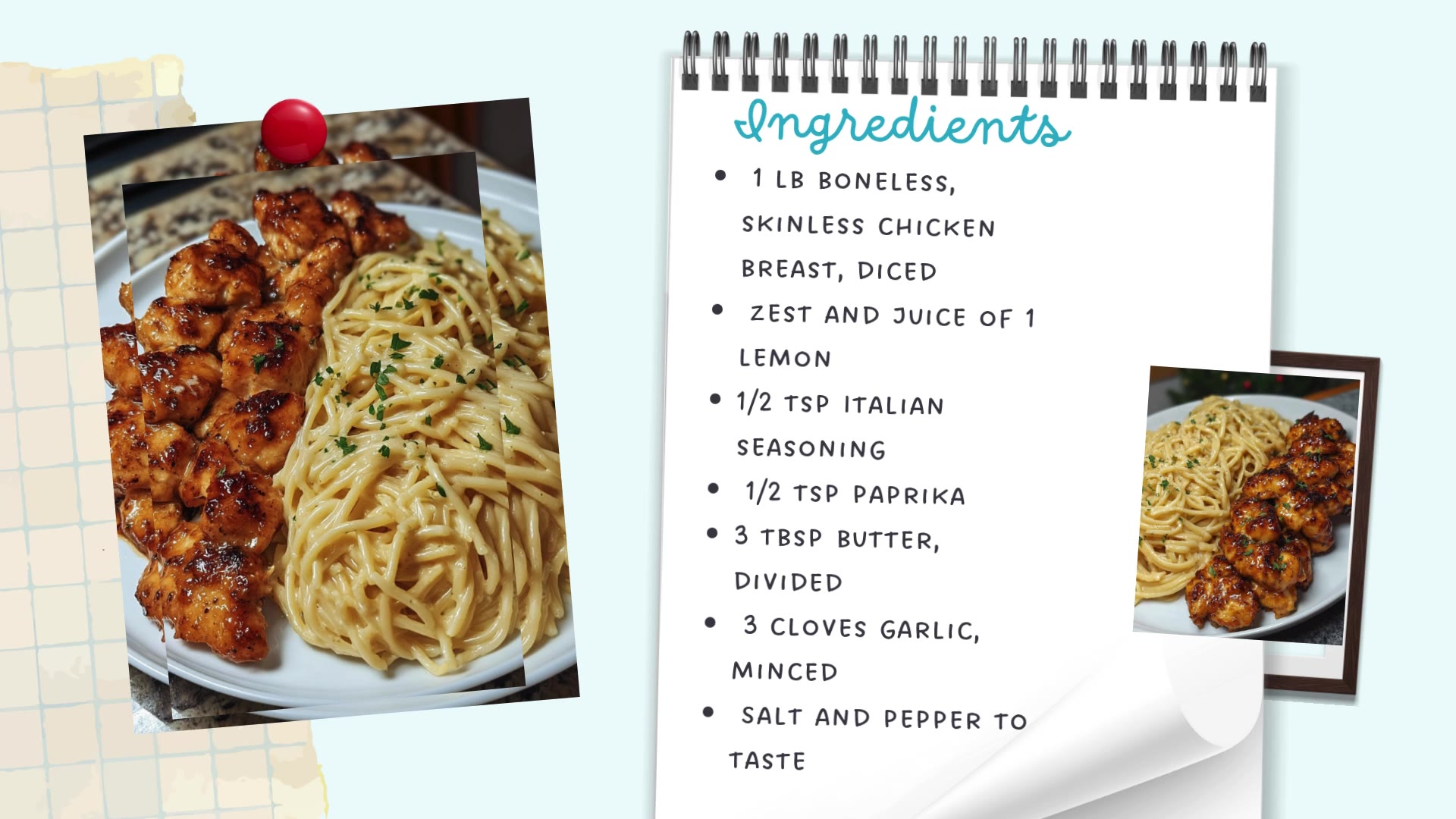 video of: Lemon Garlic Butter Chicken with Creamy Parmesan Pasta – Rich, Zesty &amp; Ultra-Comforting