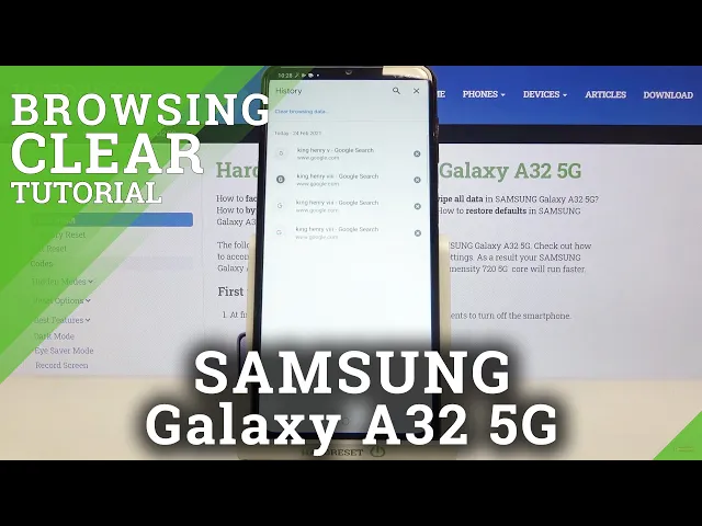 Video thumbnail for How to Clear Browsing Data in SAMSUNG Galaxy A32 5G – Find Browsing Options