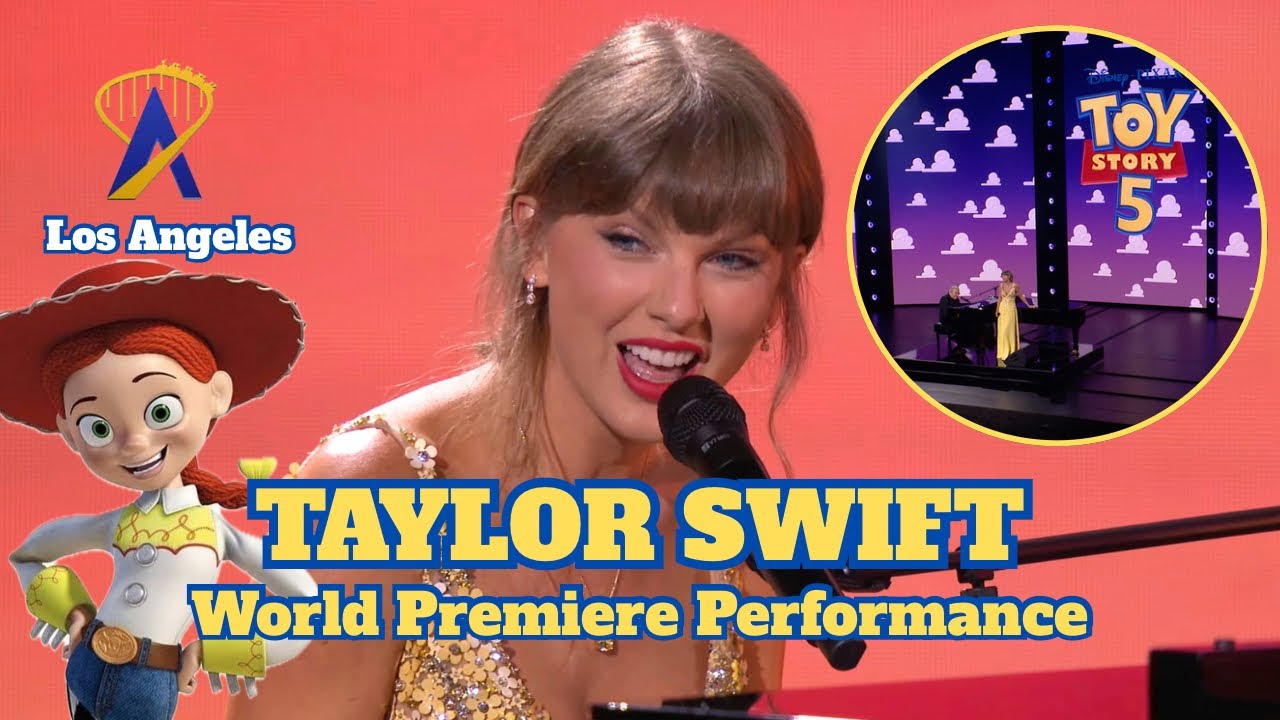 Video thumbnail for Taylor Swift at the Toy Story 5 World Premiere in Los Angeles