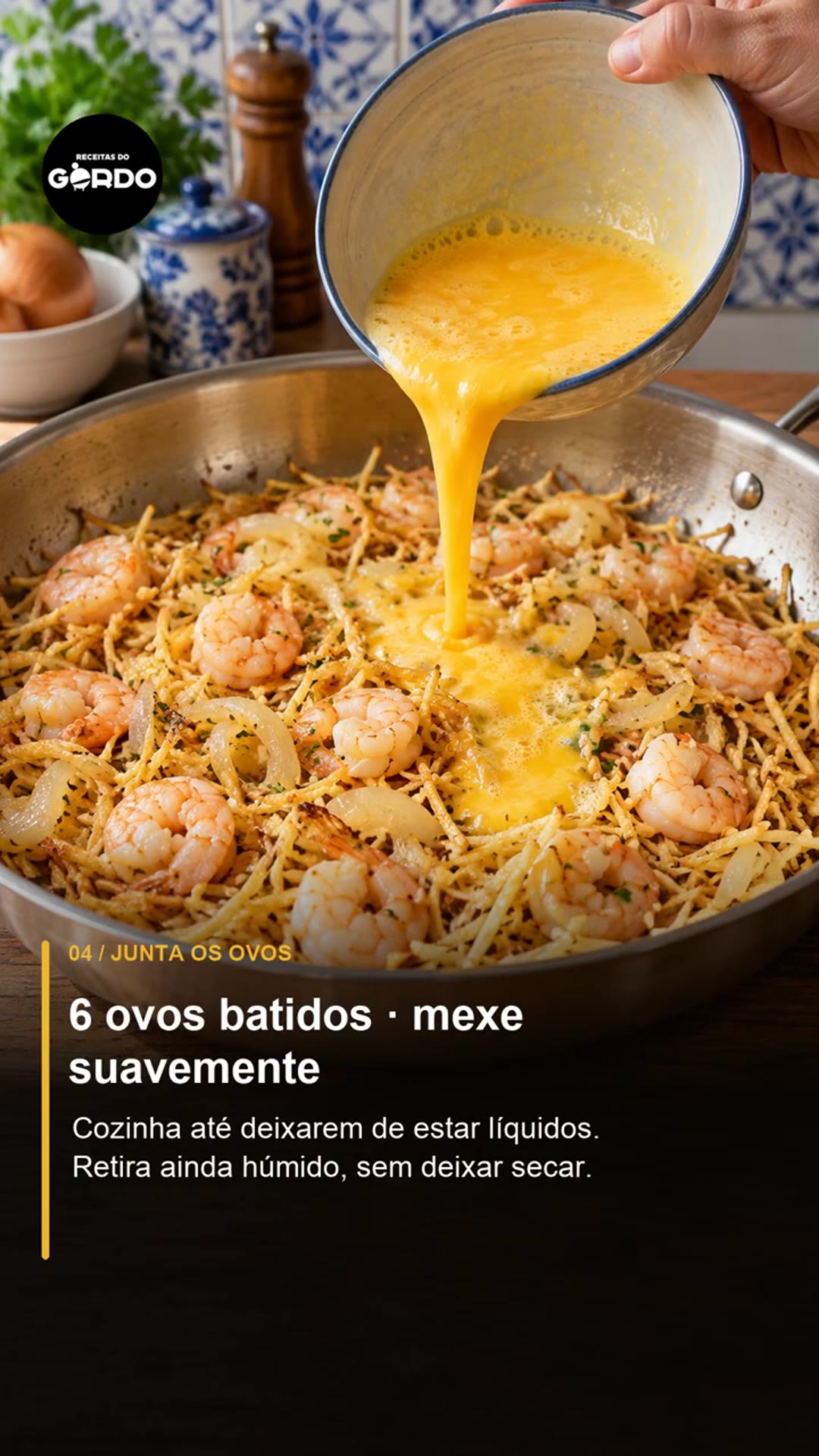 Video thumbnail for 🍤 Camarão à Brás #ReceitasDoGordo #ReceitasDeCamarao #CozinhaPortuguesa #ReceitasFaceis