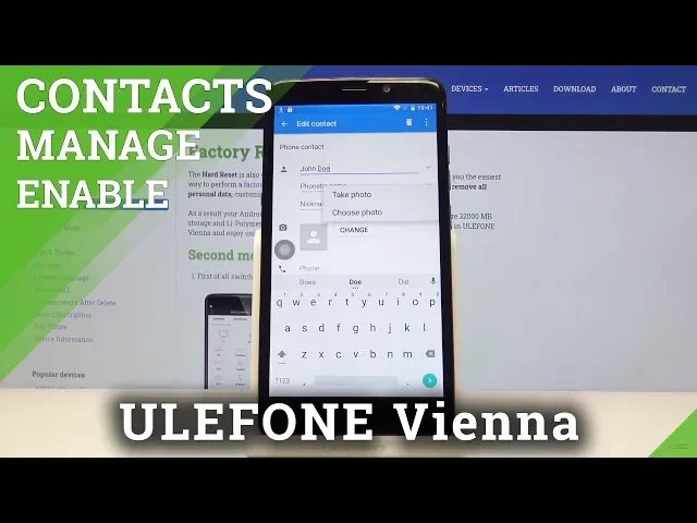 Video thumbnail for How to Personalize Contact Profile in ULEFONE Vienna - Add Photo to Contact