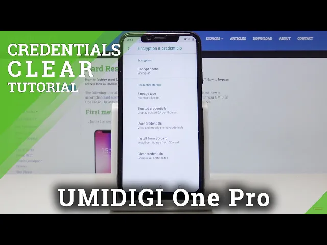 Video thumbnail for How to Clear Credentials in UMIDIGI One Pro – Remove Licenses